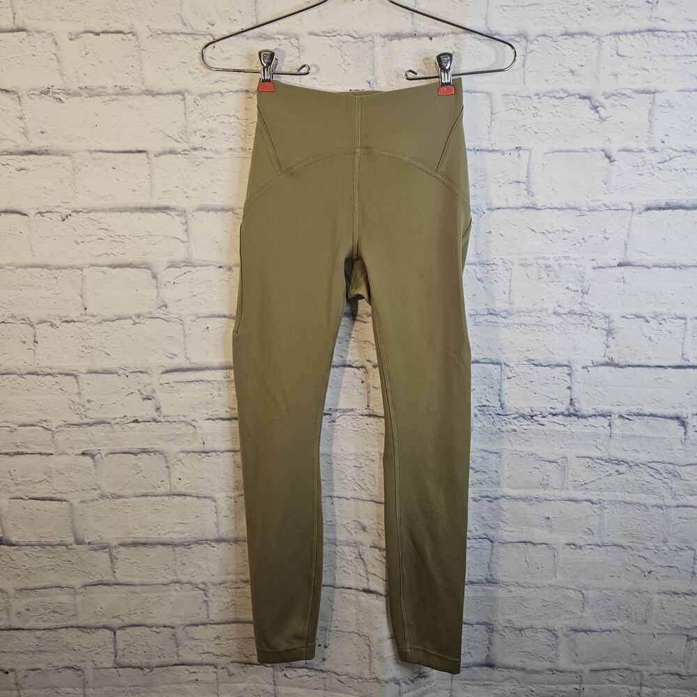 Lululemon Align High Rise Pant 25" Leggings Size 2 Green